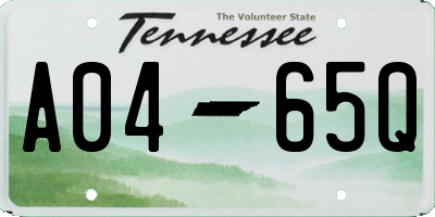 TN license plate A0465Q