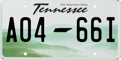 TN license plate A0466I