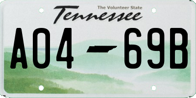 TN license plate A0469B