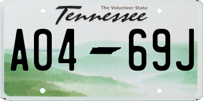 TN license plate A0469J