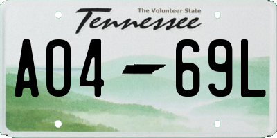 TN license plate A0469L