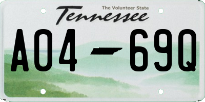 TN license plate A0469Q