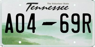 TN license plate A0469R