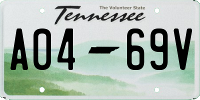 TN license plate A0469V