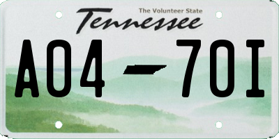 TN license plate A0470I