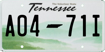 TN license plate A0471I