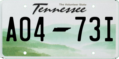 TN license plate A0473I