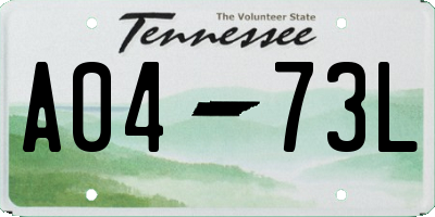 TN license plate A0473L