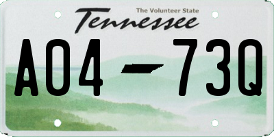 TN license plate A0473Q