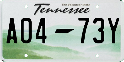 TN license plate A0473Y
