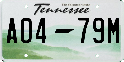 TN license plate A0479M