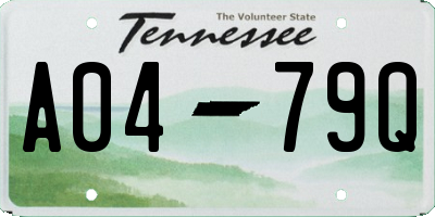 TN license plate A0479Q