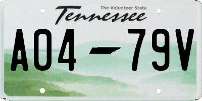 TN license plate A0479V