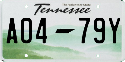 TN license plate A0479Y