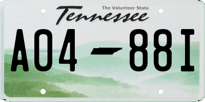 TN license plate A0488I