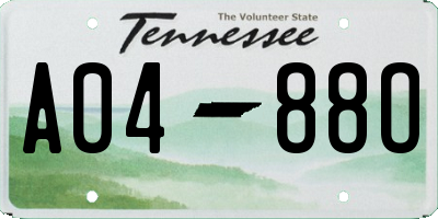 TN license plate A0488O