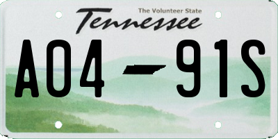 TN license plate A0491S