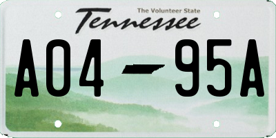 TN license plate A0495A