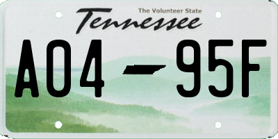 TN license plate A0495F