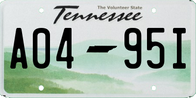 TN license plate A0495I