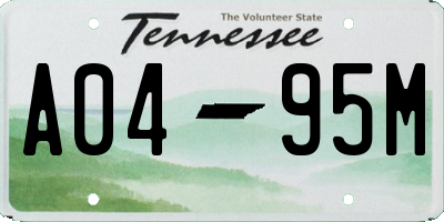 TN license plate A0495M