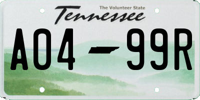 TN license plate A0499R