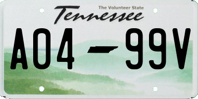 TN license plate A0499V