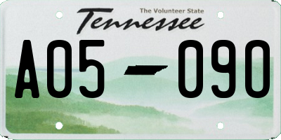 TN license plate A0509O