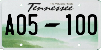 TN license plate A0510O