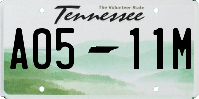 TN license plate A0511M