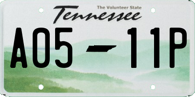 TN license plate A0511P