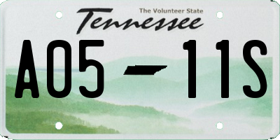 TN license plate A0511S