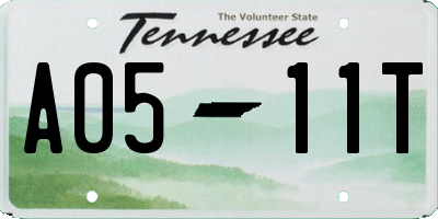 TN license plate A0511T