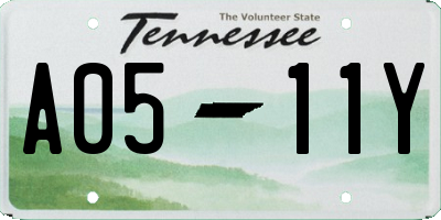 TN license plate A0511Y