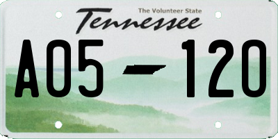 TN license plate A0512O