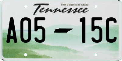 TN license plate A0515C