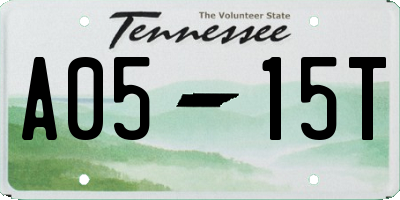 TN license plate A0515T