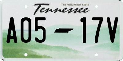 TN license plate A0517V