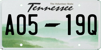 TN license plate A0519Q