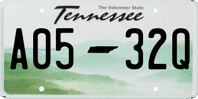 TN license plate A0532Q