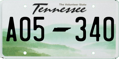 TN license plate A0534O