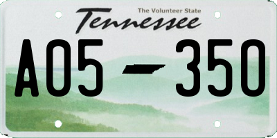 TN license plate A0535O