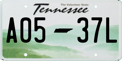 TN license plate A0537L