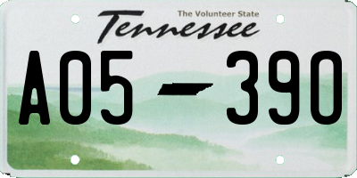 TN license plate A0539O