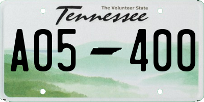 TN license plate A0540O