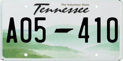 TN license plate A0541O