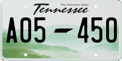 TN license plate A0545O