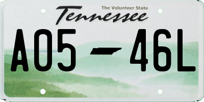 TN license plate A0546L