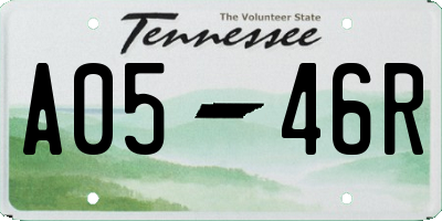TN license plate A0546R