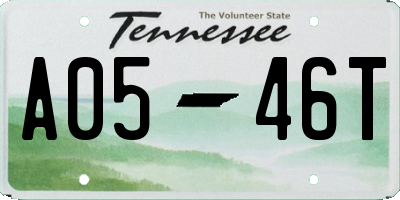 TN license plate A0546T